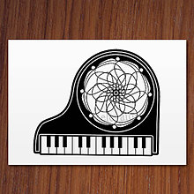 Papiernictvo - Relaxačná omaľovánka klavír (2) - 11854242_
