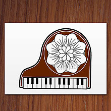 Papiernictvo - Relaxačná omaľovánka klavír (3) - 11854247_