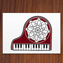 Papiernictvo - Relaxačná omaľovánka klavír (4) - 11854248_
