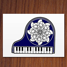 Papiernictvo - Relaxačná omaľovánka klavír (5) - 11854251_