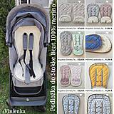 Detský textil - Vlnienka Podložka do kočíka 3 v 1 Stokke Beat 100 % merino top  mix farieb - 11858543_