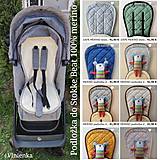 Detský textil - Vlnienka Podložka do kočíka 3 v 1 Stokke Beat 100 % merino top  mix farieb - 11858566_