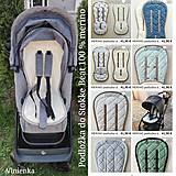 Detský textil - Vlnienka Podložka do kočíka 3 v 1 Stokke Beat 100 % merino top  mix farieb - 11858568_