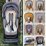 Detský textil - Vlnienka Podložka do kočíka 3 v 1 Stokke Beat 100 % merino top  mix farieb - 11858570_