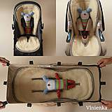 Detský textil - Vlnienka Podložka do kočíka 3 v 1 Stokke Beat 100 % merino top  mix farieb - 11860405_