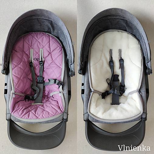 Detský textil - VLNIENKA Vložka do športovej sedačky STOKKE Xplory/ Trailz/ Beat 3 v 1 100% ovčie rúno MERINO ELEGANT Levander - 11859772_