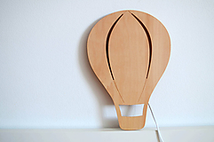 Svietidlá - Detská drevená lampa Balón teplovzdušný - 11862382_