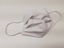 Rúška - Biele bavlnené rúško 2-vrstvové - 11859812_