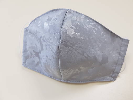 Rúška - Saténové rúško - luxusné elegantné (Šedé rúško) - 11860406_