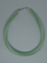 Zeleno - perleťový náhrdelník