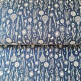 Textil - dvojitý bavlnený mušelín Lúčne kvety, šírka 130 cm - 11863756_