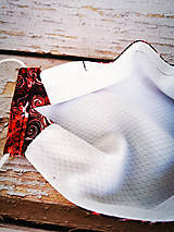 Rúška - Exkluzívne rúško s tvarovateľným plieškom Giron - ružové (Červená) - 11864875_