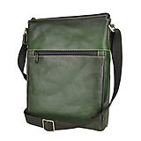 Pánske tašky - Luxusná kožená etua z hovädzej kože, ručne farbená, tmavo zelená farba - 11869393_