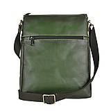 Pánske tašky - Luxusná kožená etua z hovädzej kože, ručne farbená, tmavo zelená farba - 11869394_