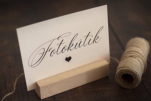 Papiernictvo - Informačná kartička krémová - Fotokútik II. - 11871383_