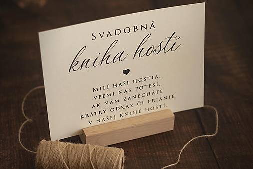 Papiernictvo - Informačná kartička krémová - Kniha hostí - 11871415_