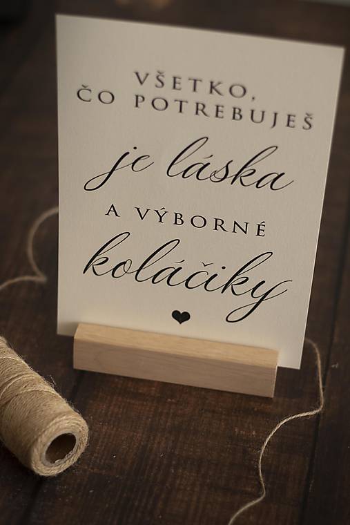 Papiernictvo - Informačná kartička krémová - Koláčiky - 11871425_