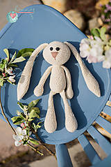 Hračky - Zajačik s veľkými ušami v obojstrannom bavlnenom vaku - 11871328_