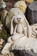 Hračky - Zajačik s veľkými ušami v obojstrannom bavlnenom vaku - 11871330_