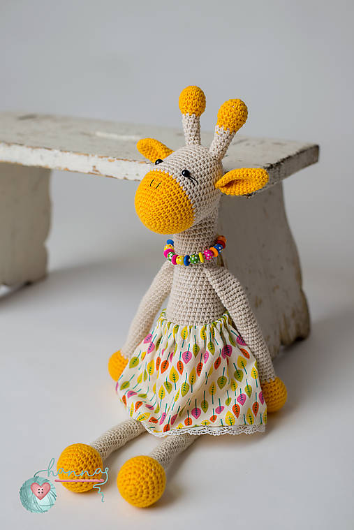 Hračky -  Žirafy v obojstrannom bavlnenom vaku  - 11871209_