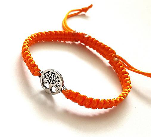 Náramky - So stromom života (oranžová) - 11875801_