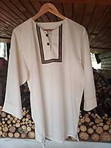 Pánske oblečenie - Pánska košeľa s ľudovým vzorom - 11875773_