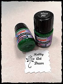 Farby-laky - Farba na porcelán a sklo-zelená - 11876655_