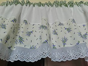 Úžitkový textil - záclonka lavender s proužkem - 11878621_