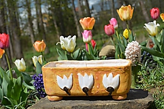 Nádoby - kvetináč - tulipánový / tricolora - 11880839_
