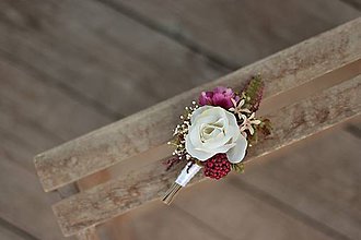 Svadobné pierka - Pierko pre ženicha "Čas malin a růží" - 11881622_