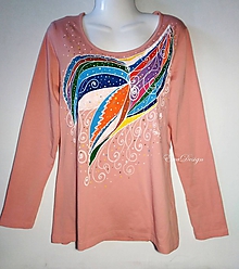 Topy, tričká, tielka - Tričko z organickej bavlny -Transformácia -maľované - 11886646_