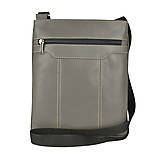 Pánske tašky - Crossbody kožená taška v šedej farbe - 11885861_