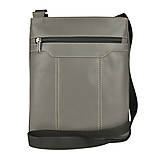Pánske tašky - Crossbody kožená taška v šedej farbe - 11885863_