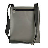 Pánske tašky - Crossbody kožená taška v šedej farbe - 11885868_