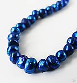 Minerály - Modré riečne perly 4-5 mm - 1 ks - 11885529_