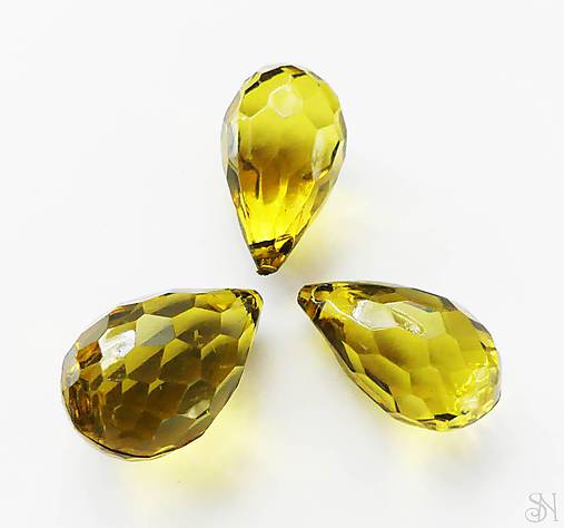 Korálky - Olivové slzové korálky 31 mm - 1 ks - 11884979_