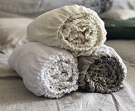 Úžitkový textil - Ľanová plachta na manželskú posteľ - 11886694_