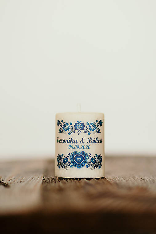 Menovka alebo darček pre svadobčanov - Sviečka - Vzor č.79