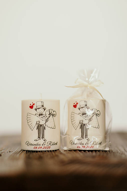 Menovka alebo darček pre svadobčanov - Sviečka - Vzor č.83