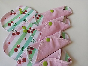 Úžitkový textil - EKO Lady Mini intimka - Mint Cherries /green/ - 11889704_