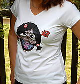 Topy, tričká, tielka - Dámske tričko ♥ - OčiPuči Metal Lady Patty - 11895808_