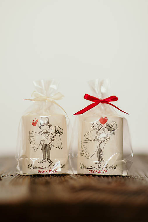 Menovka alebo darček pre svadobčanov - Sviečka - Vzor č.85