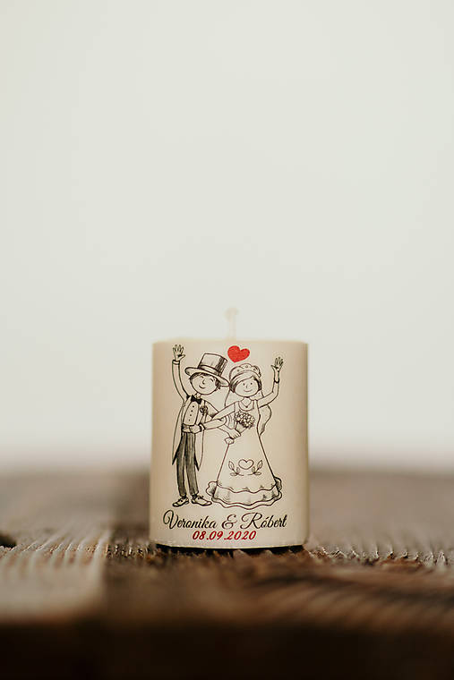 Menovka alebo darček pre svadobčanov - Sviečka - Vzor č.86