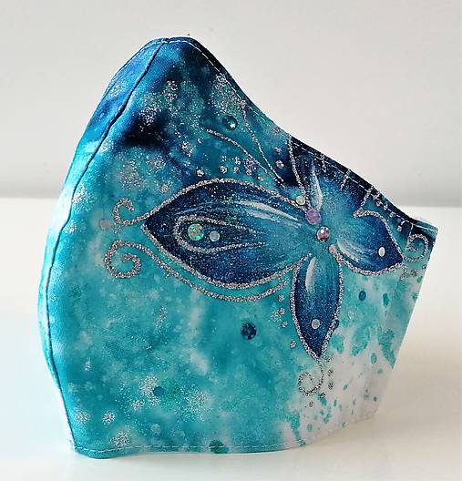 Rúška - RÚŠKO ručne maľované - Motýľ I. - 11901603_