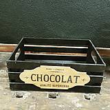 Nádoby - “Stará bednička so štítkom” (Chocolat) - 11901235_