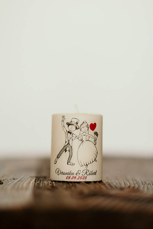 Menovka alebo darček pre svadobčanov - Sviečka - Vzor č.88
