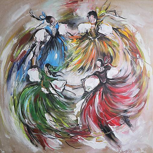 Obrazy - ,,Tancuj, tancuj...50x50 - 11899714_