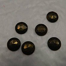 Iný materiál - Našívacie kamienky kruhové 14mm (bronzové 8lupienkový povrch) - 11899770_