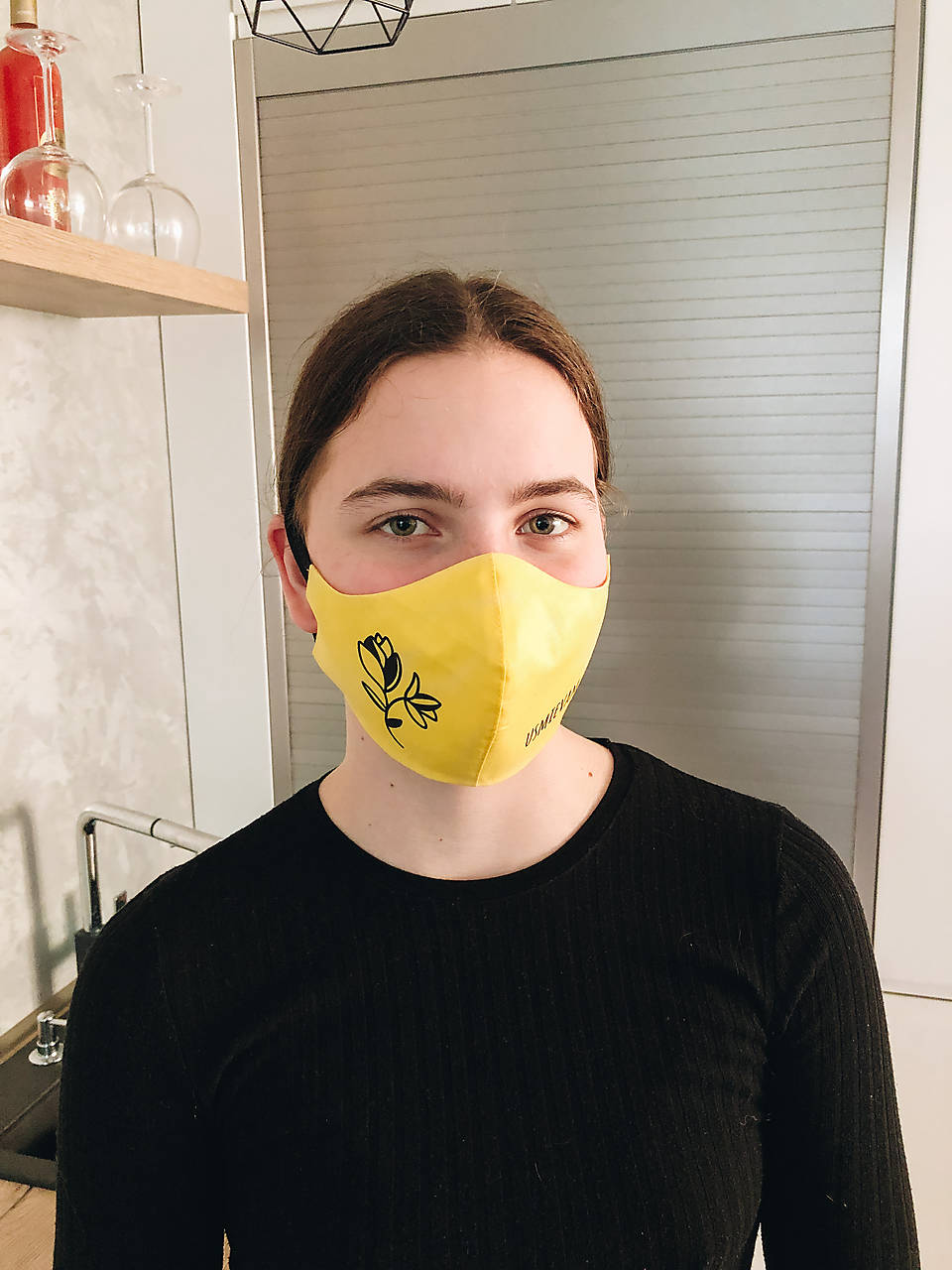 Rúško bavlnené 2vrstvové žlté