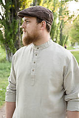 Pánske oblečenie - Ľanová košeľa Mojmír prírodná - 11904350_